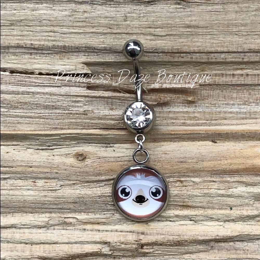 Sloth Belly‎ Button Ring